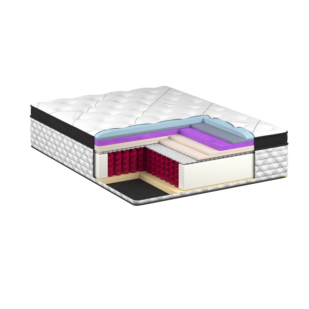 Kingsdown Sleep to Live mattress construction cutaway