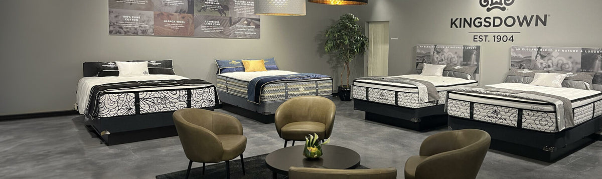 Kingsdown virtual showroom mattress display